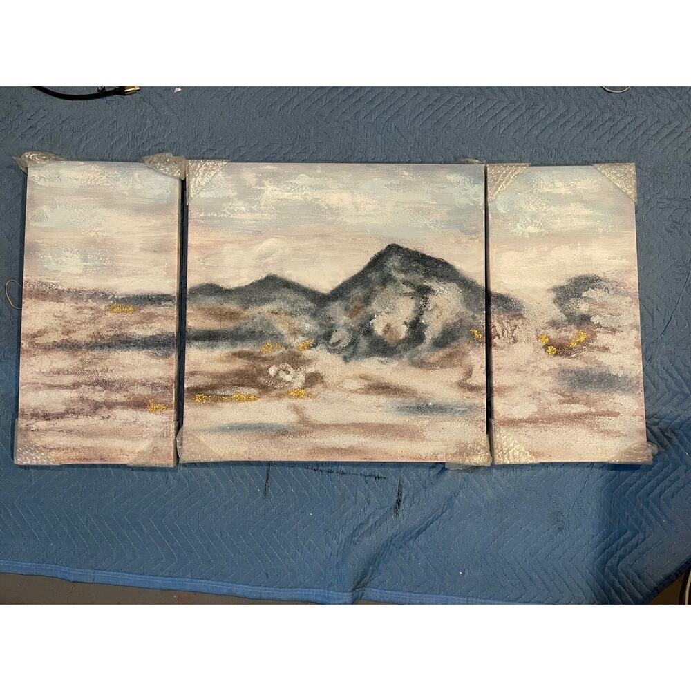Lapremoly Abstract Canvas Wall Art Set 12x24 and 24x24 Inch New